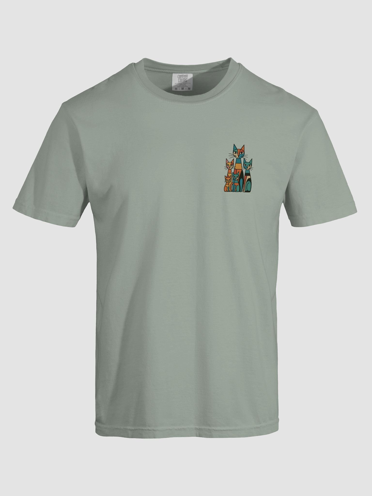 Whimsical Feline Geometry Tee product image (5)
