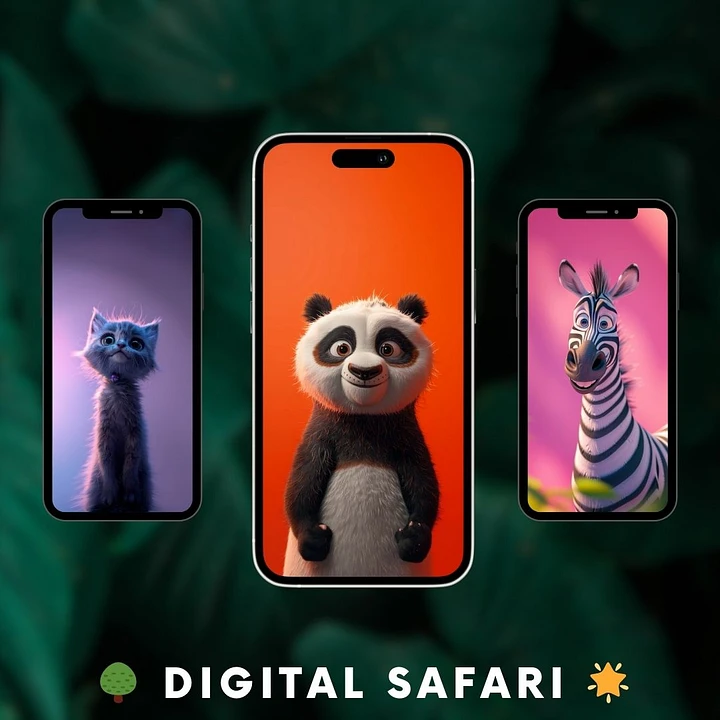 🦁📱 Digital Safari: Close-Up Animal Art for Your Phone 🦒✨ product image (1)
