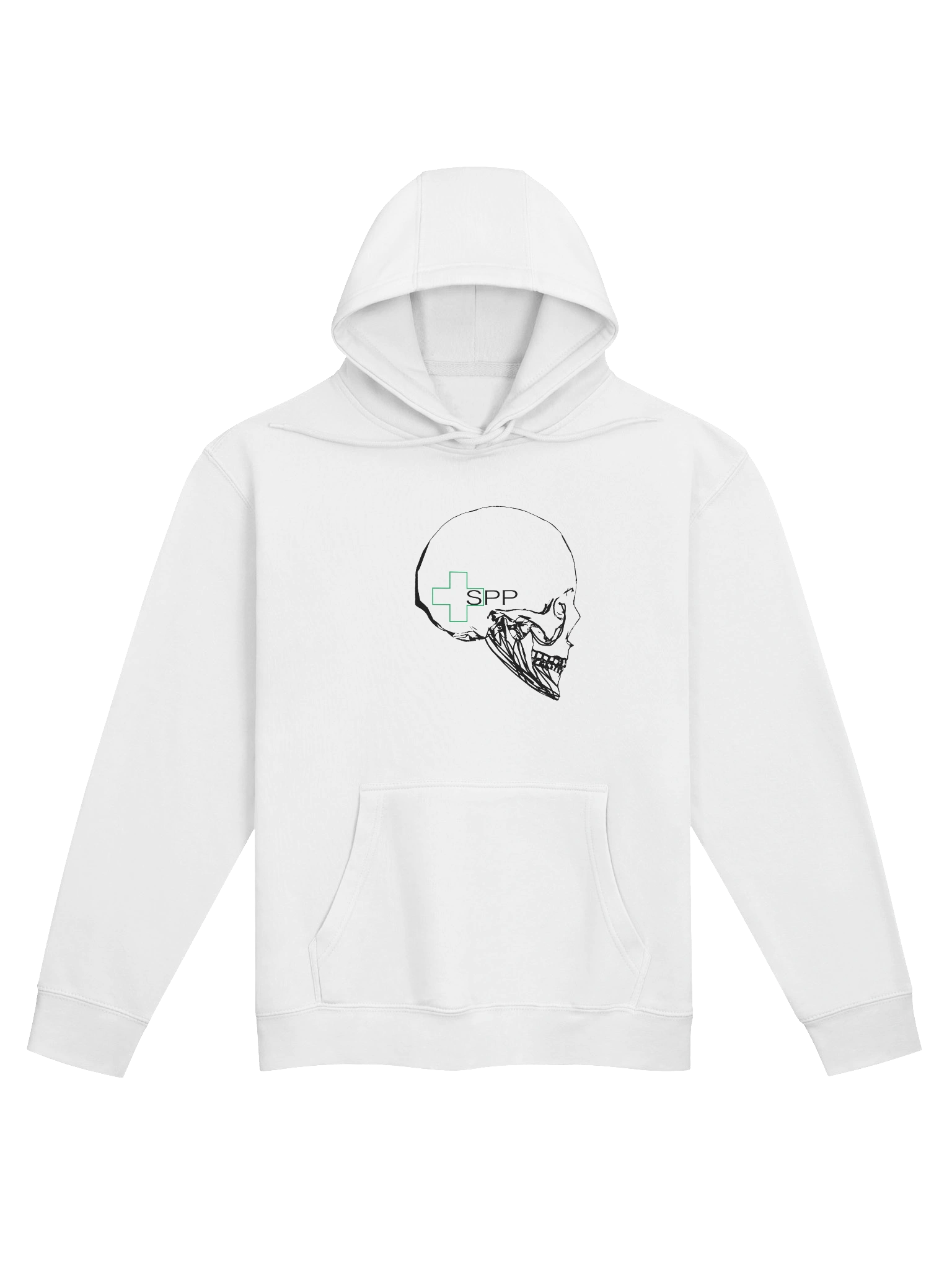 spp (skull) white hoodie product image (1)