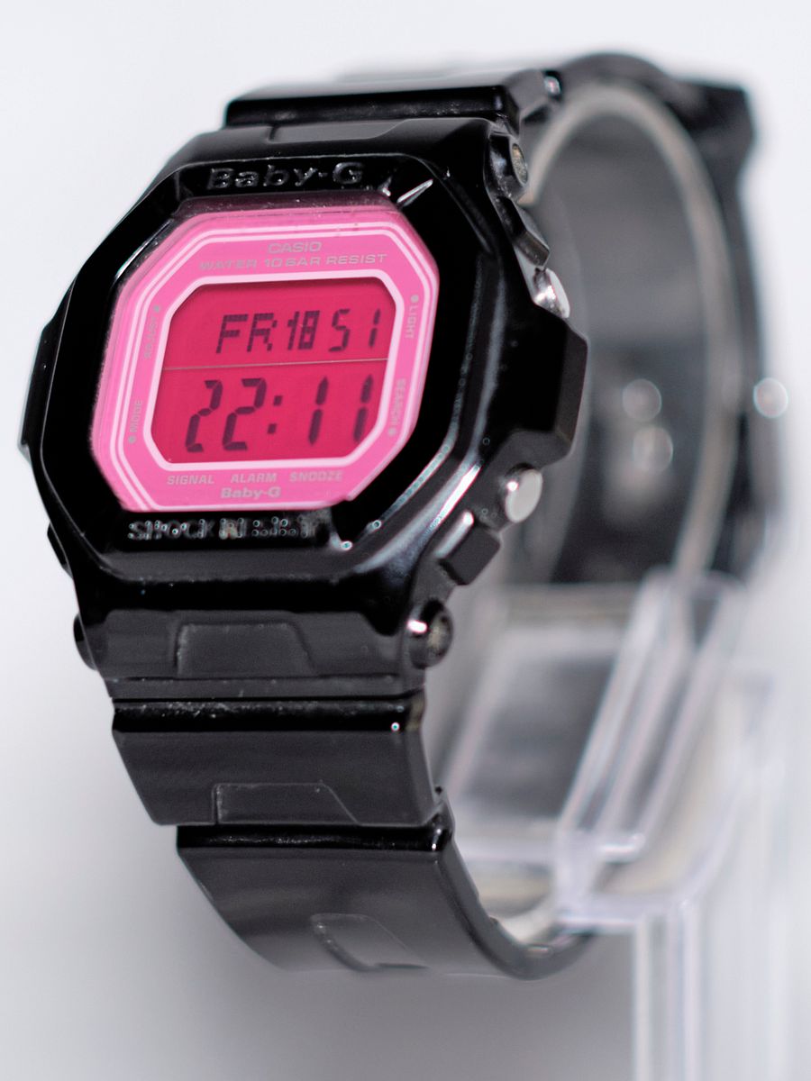 CASIO BG-5601 black pink Digital square basic Baby-G shock product image (1)