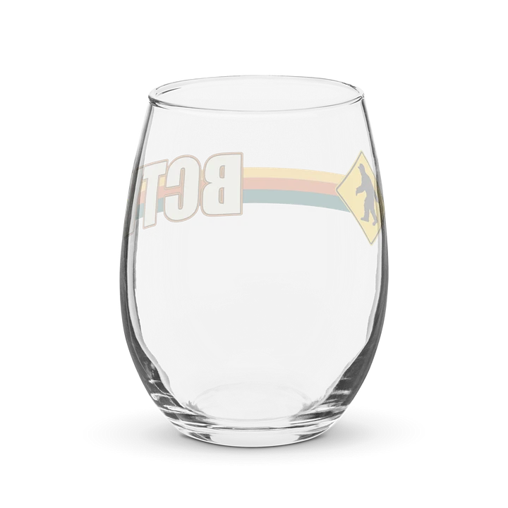 BCTV Oldschool Logo Stemless Wine Glass product image (2)