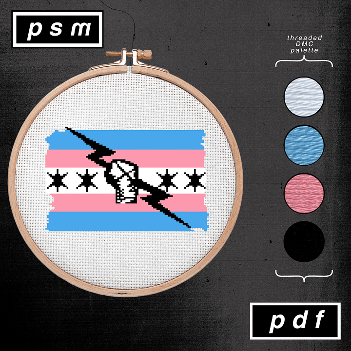 CM Punk Trans Flag Pro Wrestling Pattern product image (2)