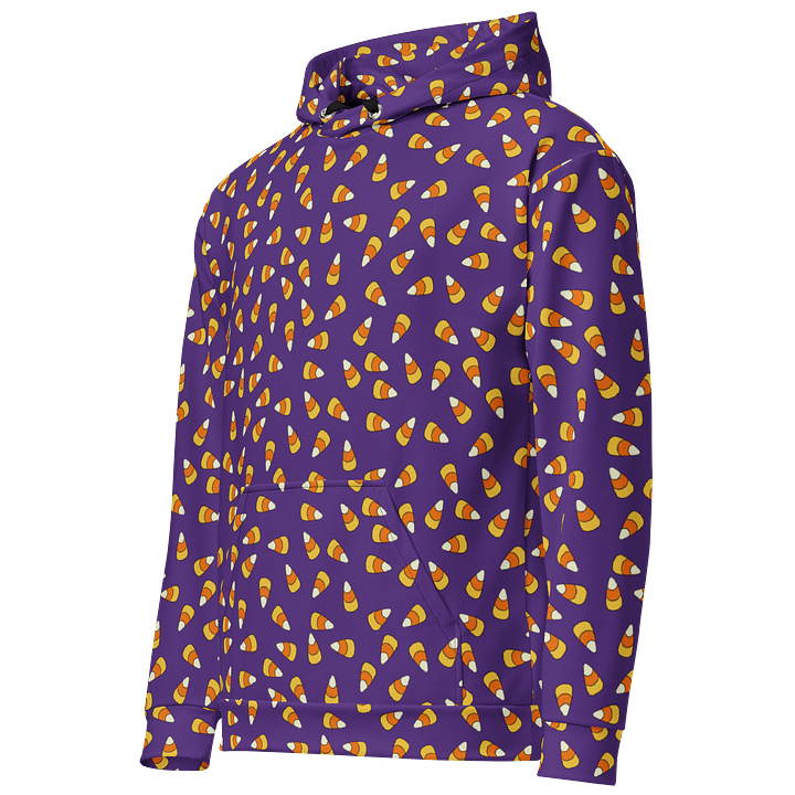 Purple "Scattered Candy Corn" Pattern - Unisex Hoodie product image (2)