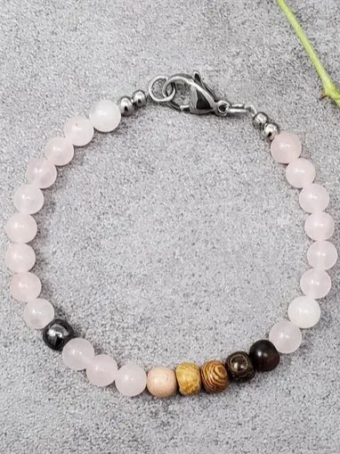 Love, Everyone Bracelet – Rose Quartz & Hematite Love, Compassion & Unity Healing Jewelry product image (2)
