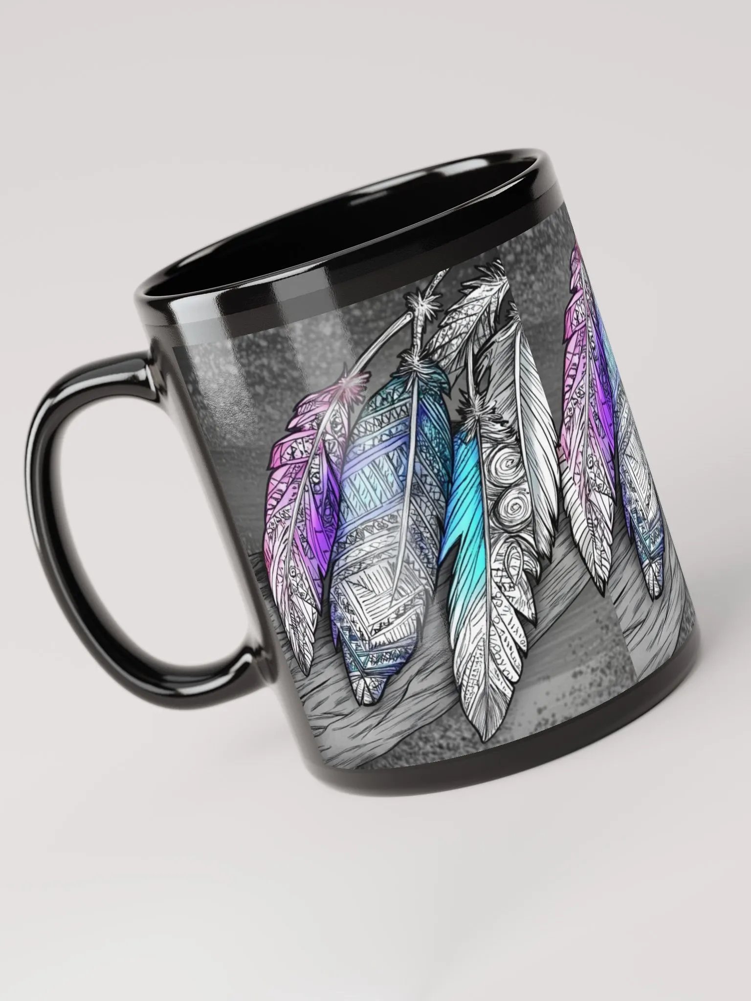 G Feathers, Black Glossy Mug product image (5)