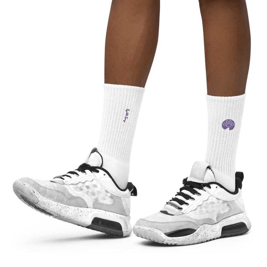 Squibble Design Paw Logo Embroidered Socks product image (11)