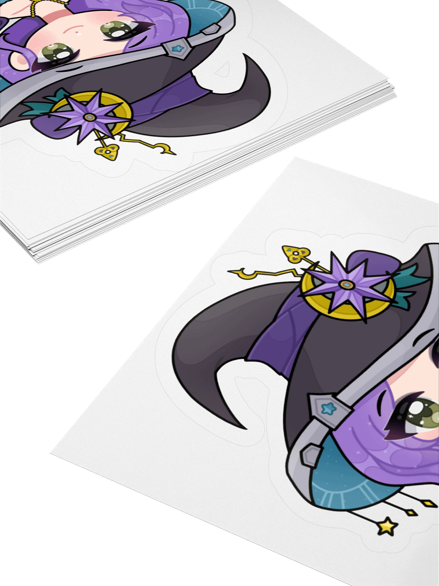 "Small Smiles" Chibi Moon Witch Starfire Big Sticker (Hair Braided) product image (8)