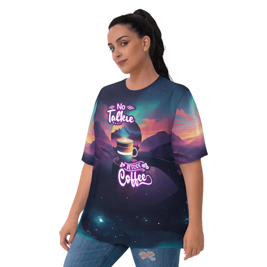 No Talkie Before Coffee All Over Print T-shirt product image (6)