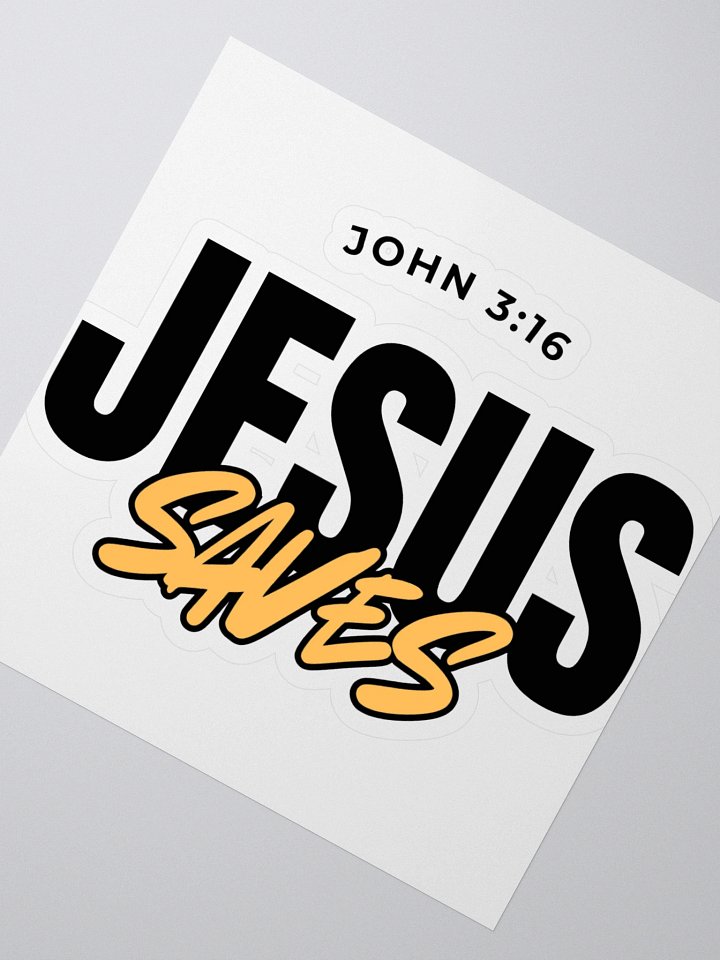 John 3:16 - Jesus Saves Kiss Cut Stickers product image (2)