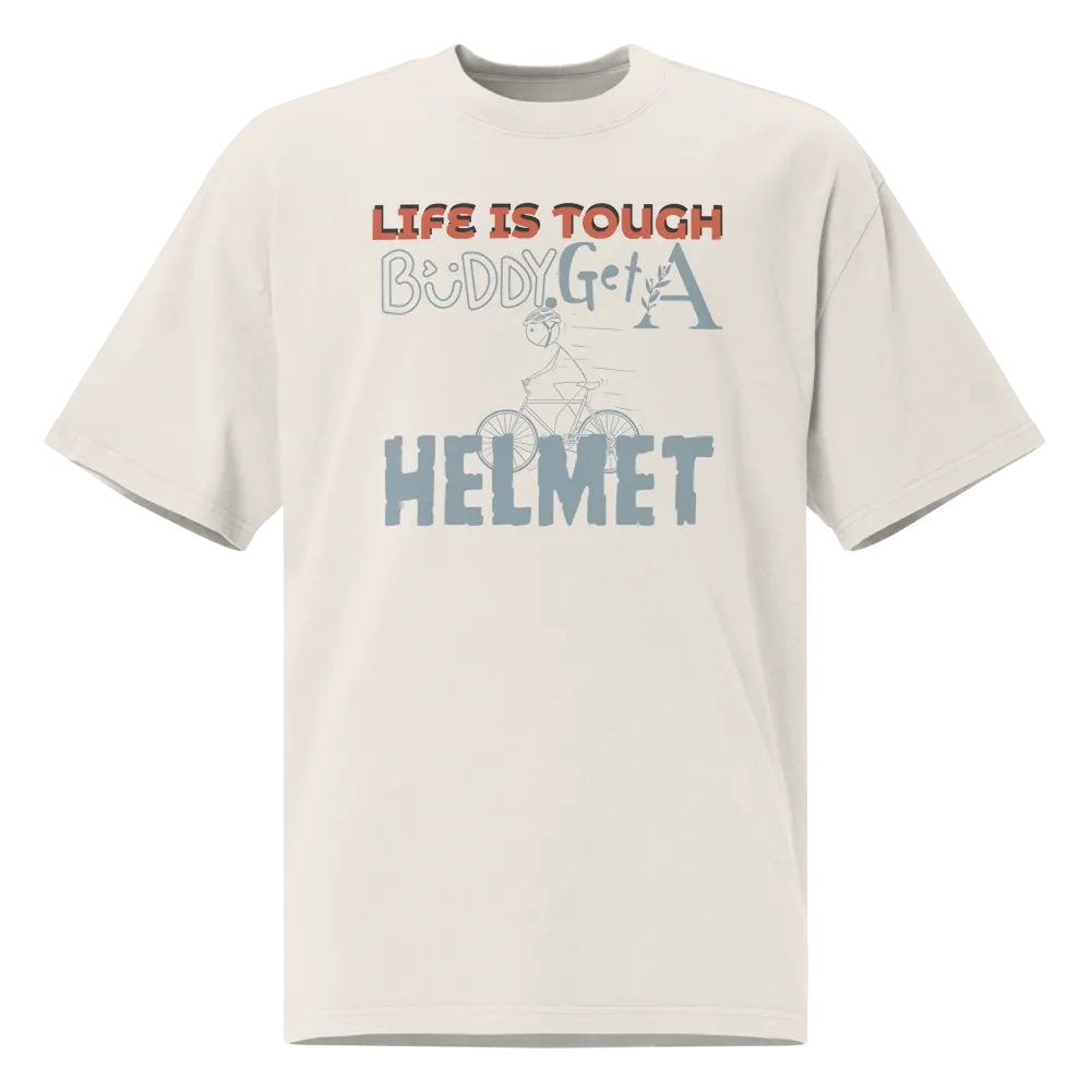 Life is tough buddy, get a helmet faded t-shirt product image (10)