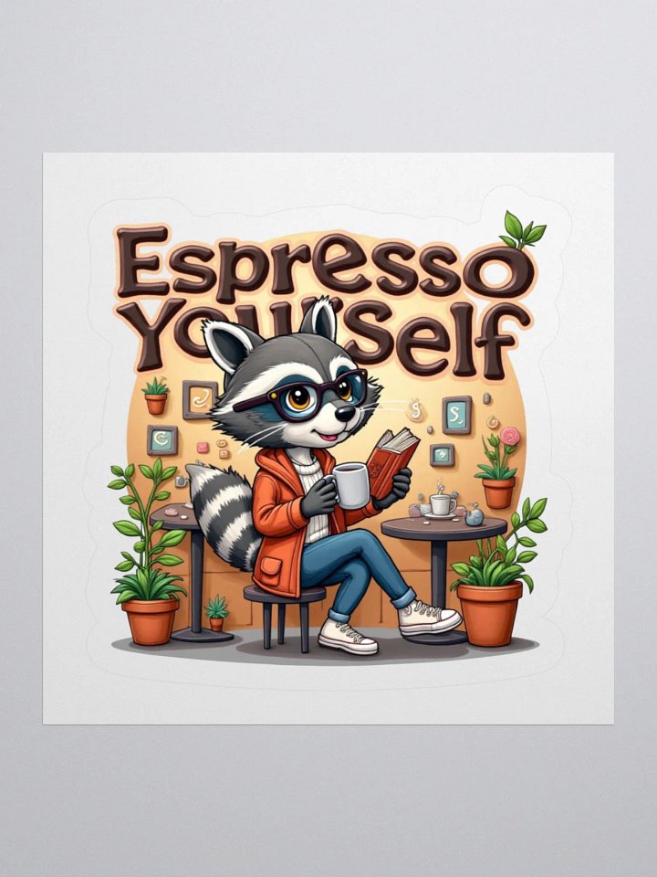 Espresso Yourself Raccoon Sticker Set product image (3)