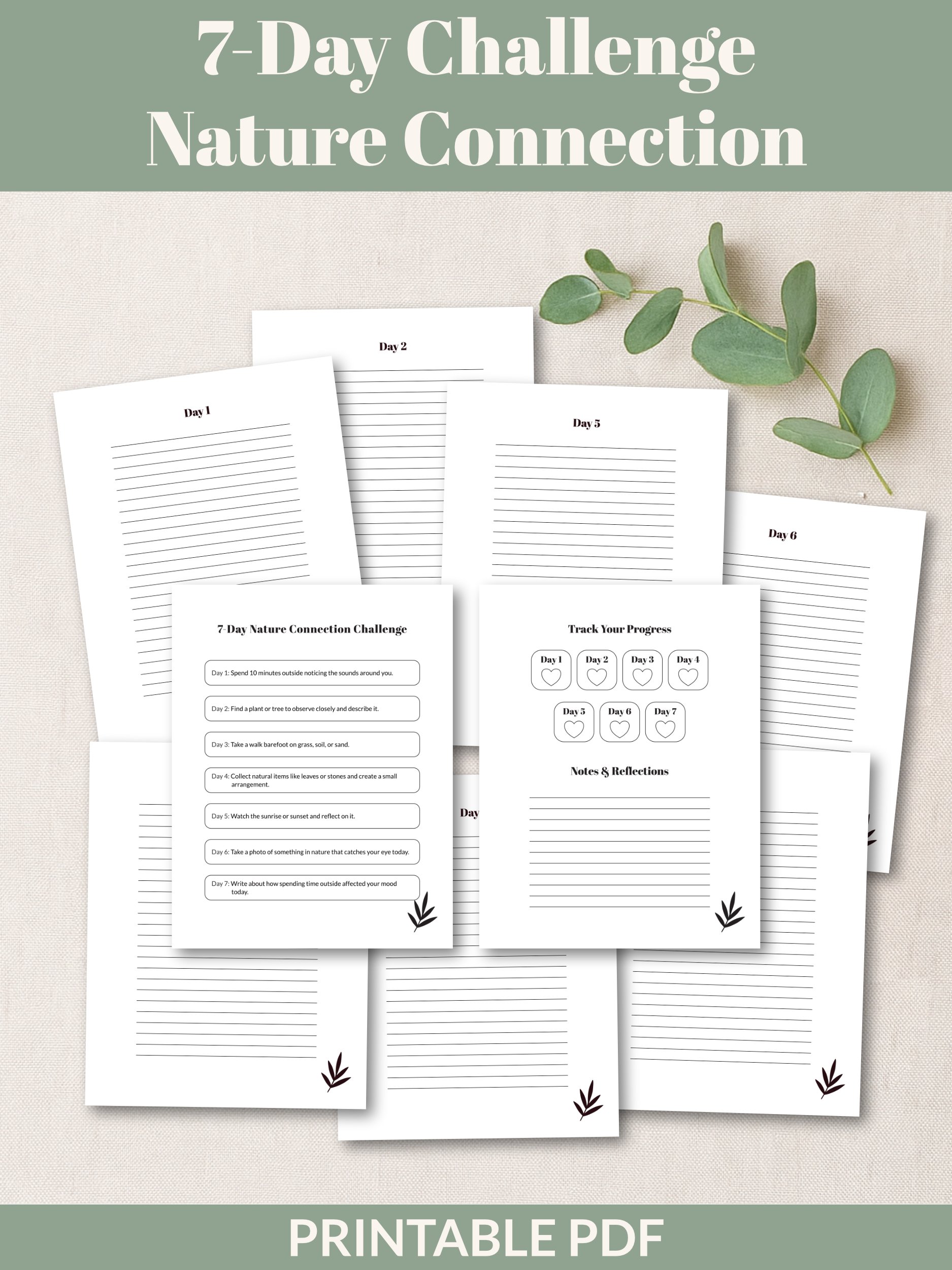 Nature & Creativity Bundle 7-Day Challenges Printable product image (7)