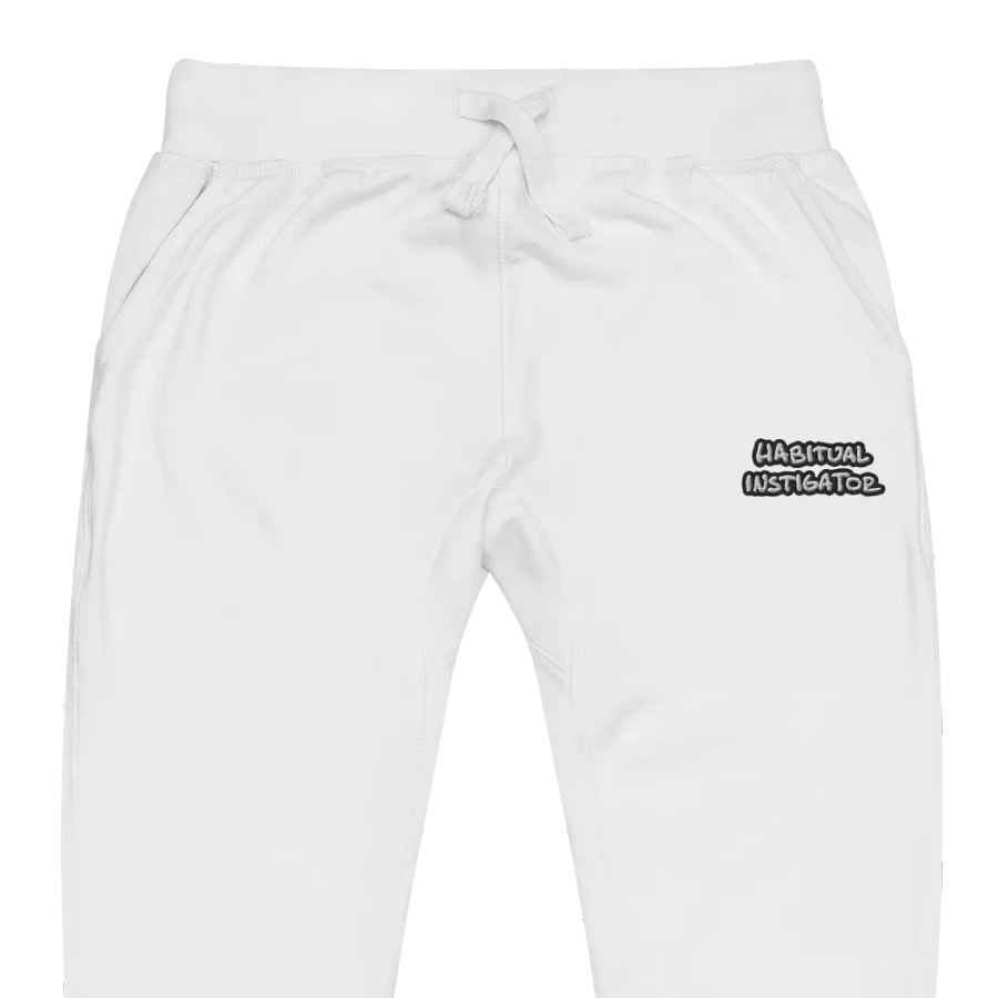 HABITUAL INSTIGATOR (bubble design 2) embroidered fleece joggers product image (1)