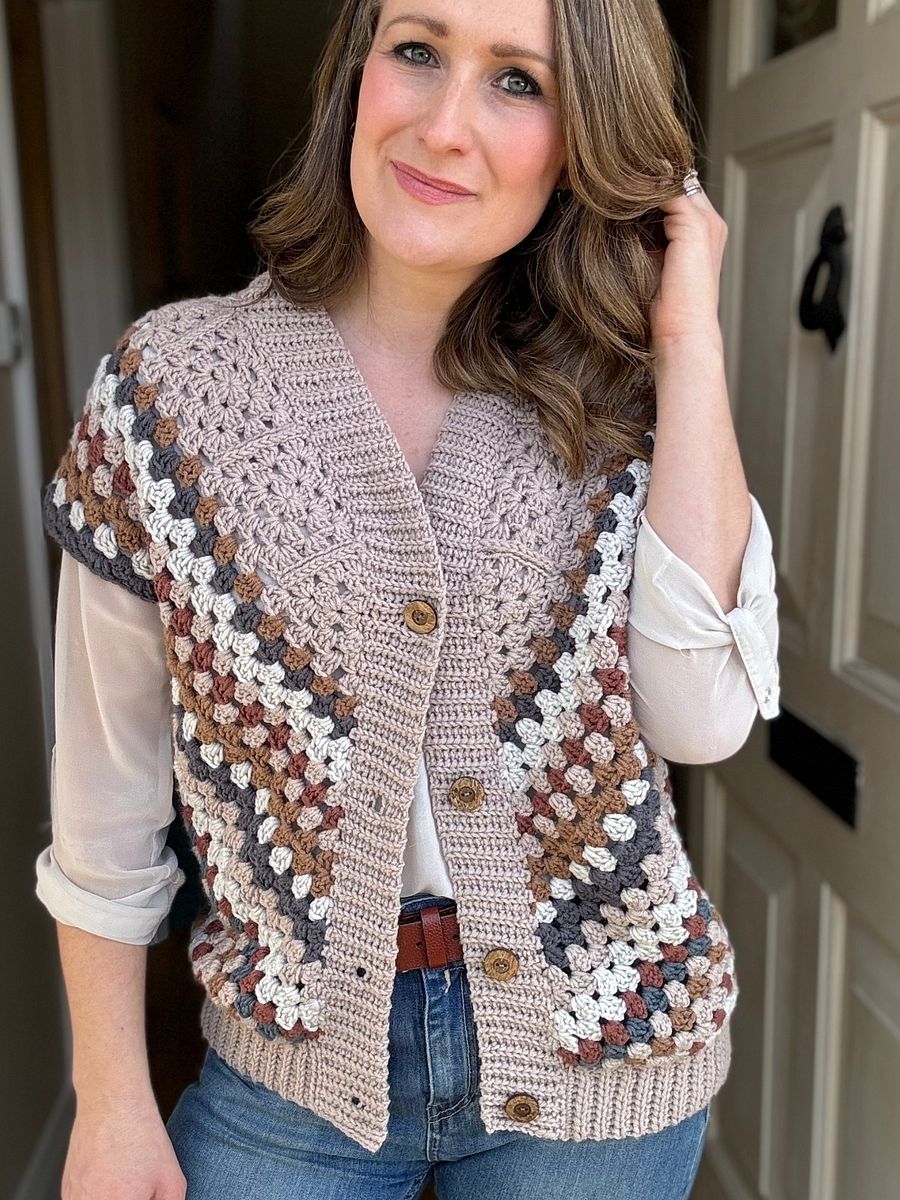 Modern Granny Square Cardigan Pattern Adult Sizes product image (7)