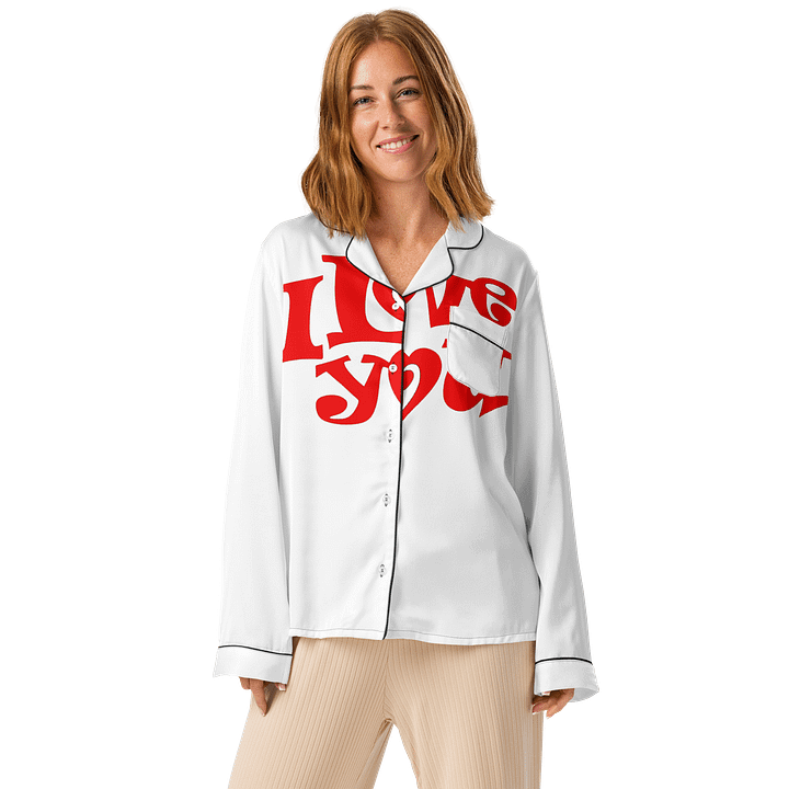 Playful Love All-Over Print Pajama Top product image (1)