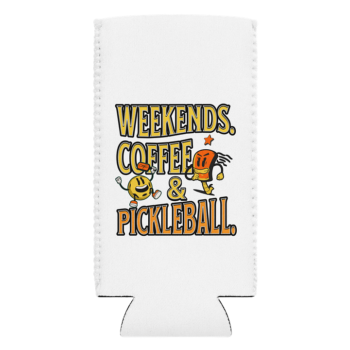 Weekends Coffee And Pickleball Vibes Can Cooler product image (1)
