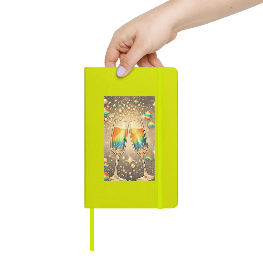 Rainbow Champagne Celebration Journal / Guestbook - LIME product image (7)