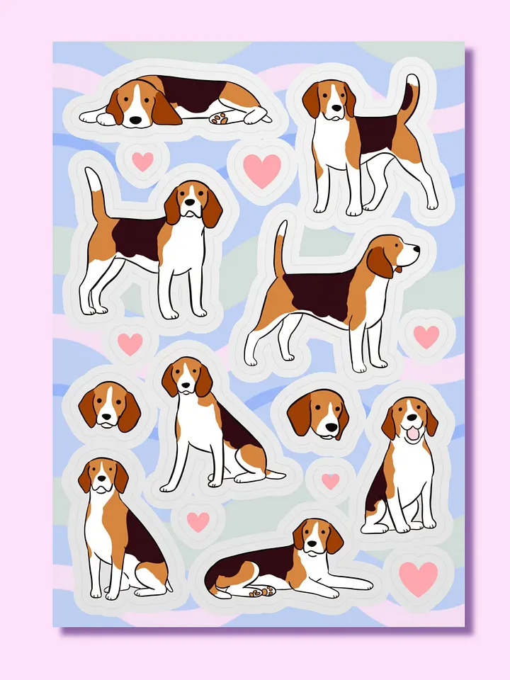 Beagle Bonanza Kiss Cut Sticker Sheet product image (1)