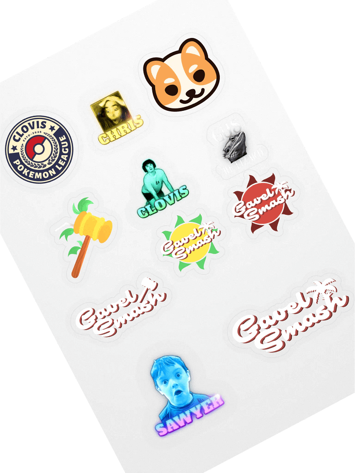 Gavel Sticker Sheet product image (1)