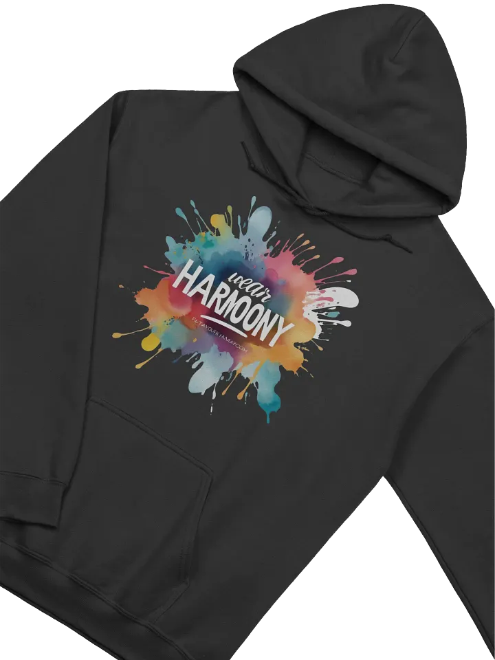 Harmony Splash Hoodie, Artistic Vibes Gift, Colorful Statement Wear product image (2)