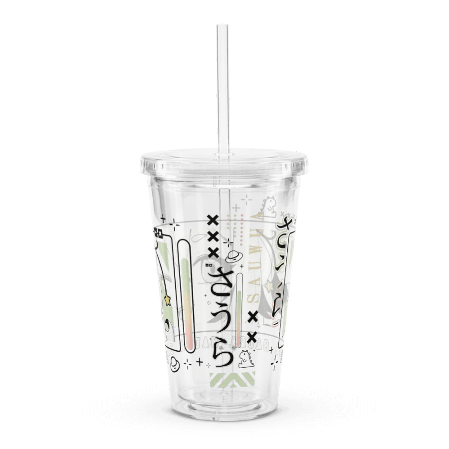 *WINK* Double Wall Clear Plastic Tumbler product image (2)