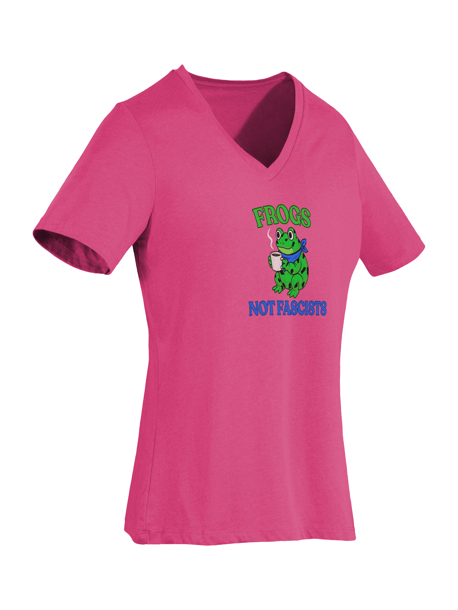 Frogs Not Fascists V-neck product image (55)