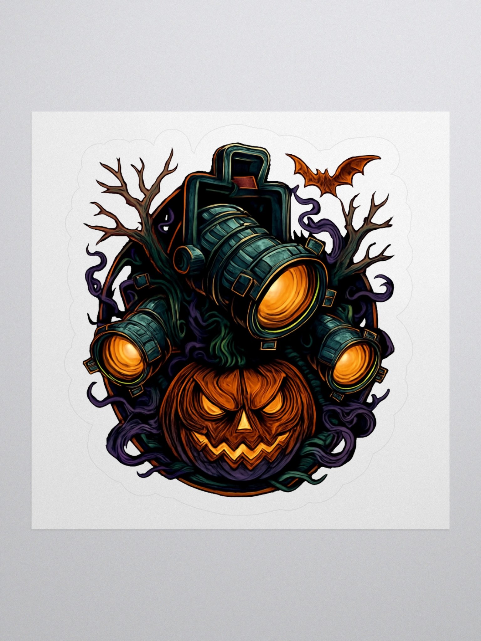 Theatrically Jerry: Halloween Series "Menacing Jack-O'-Lantern" Stage Lights Stickers product image (2)