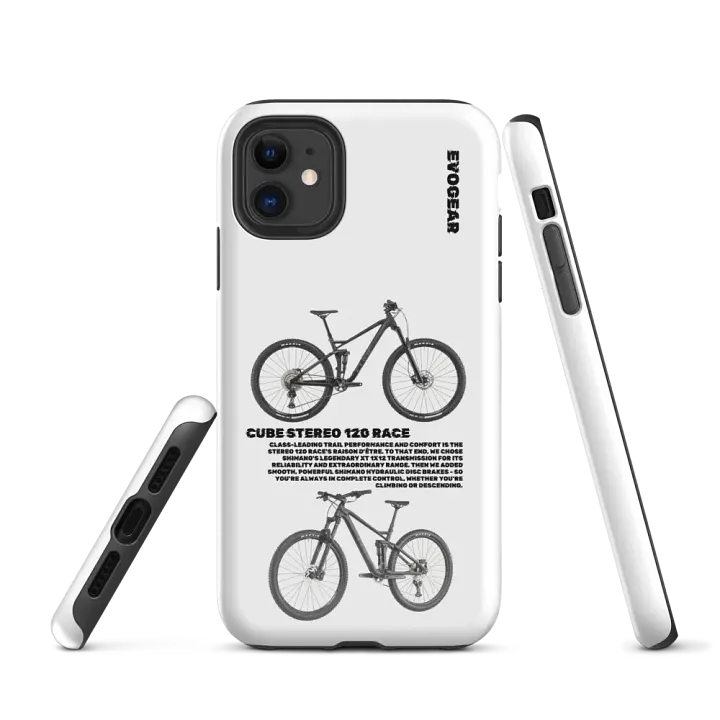 White Stereo 120 Race iPhone Case product image (1)