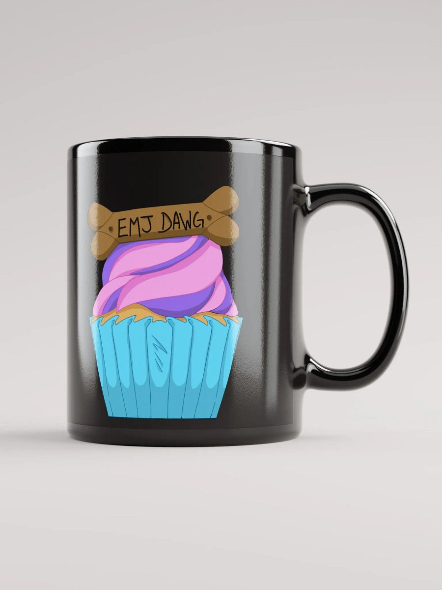 EmJDawg Bee Pawsitive Cupcake Mug (Black) product image (1)