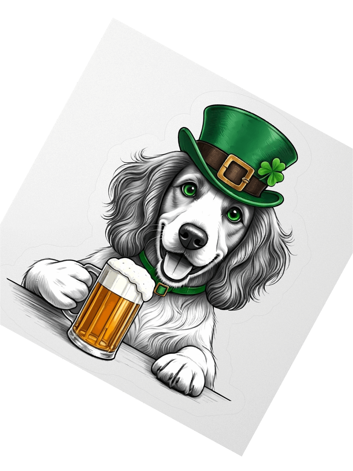 St. Patrick's Day Dog Sticker product image (4)