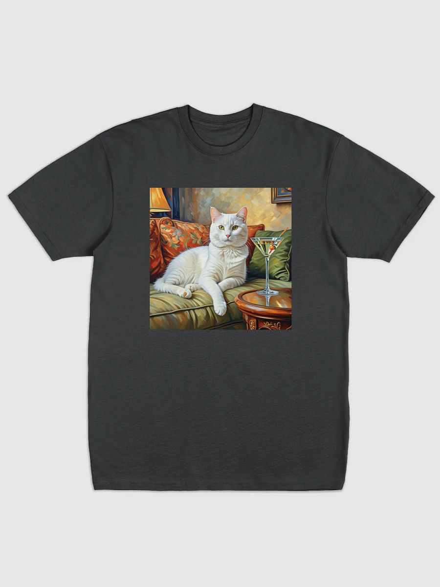 CLASSEY CAT ON COUCH NEXT TO MARTINI product image (1)
