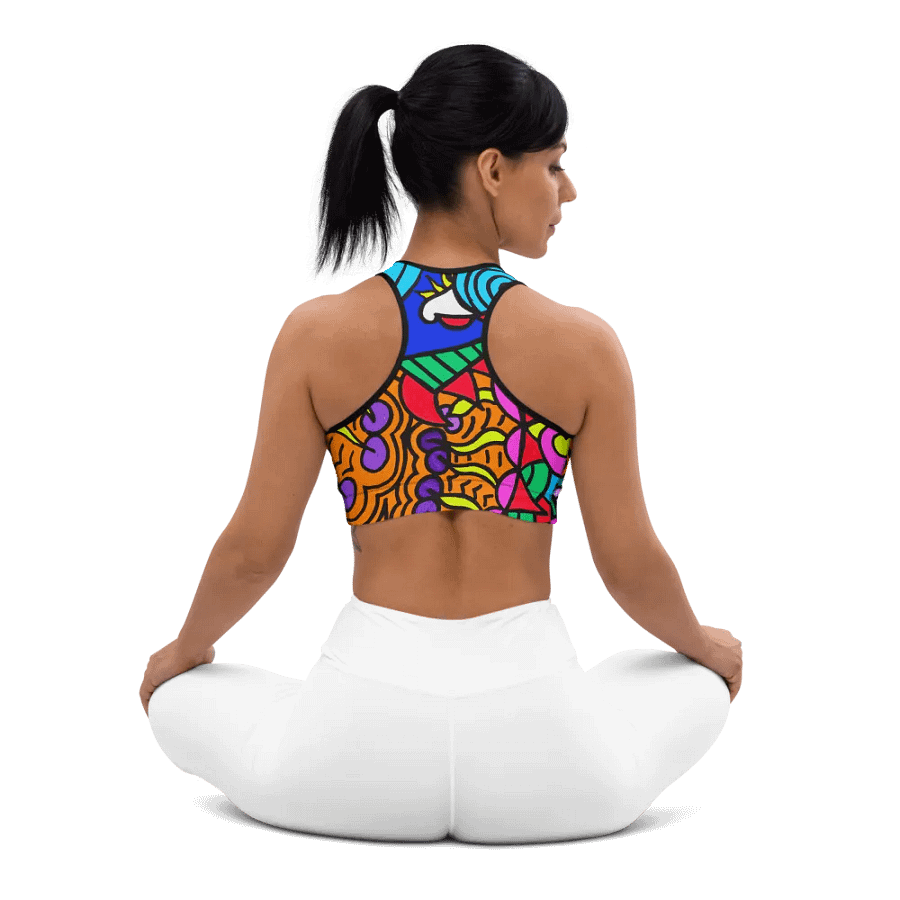 Vibrant Chaos All-Over Sports Bra product image (9)