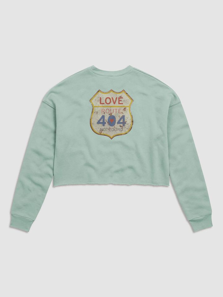 Vintage Love Route 404 (Back Print) Women's Fleece Crop Sweatshirt product image (14)
