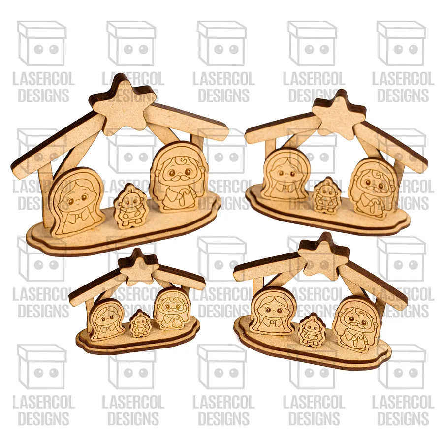 Small Nativity Scene Gift Set 2 - Christmas - Laser Cut Files product image (9)
