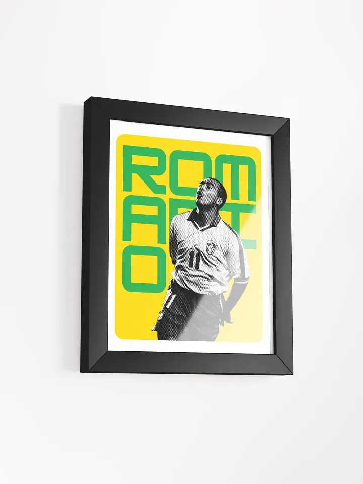 Romario BW Brazil Name Art Framed Print product image (2)