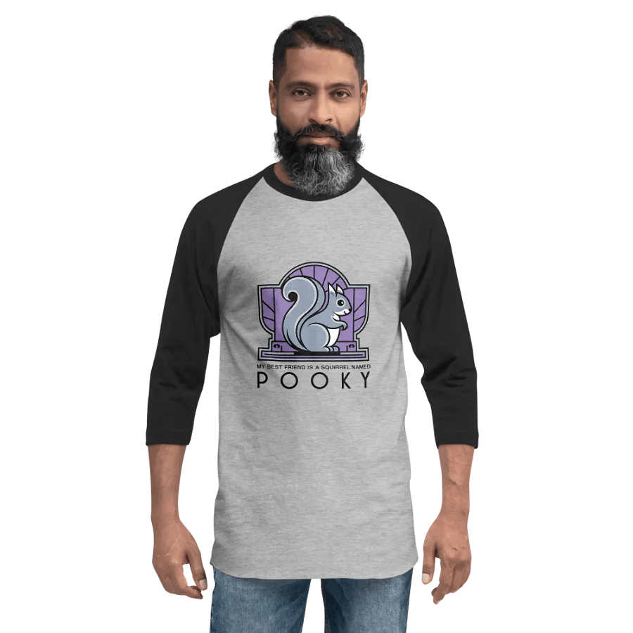 Spooky Squirrel Emblem Raglan Tee product image (2)