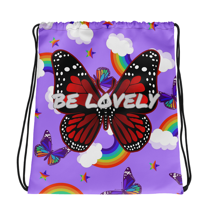 Be Lovely Butterfly Drawstring Bag product image (1)