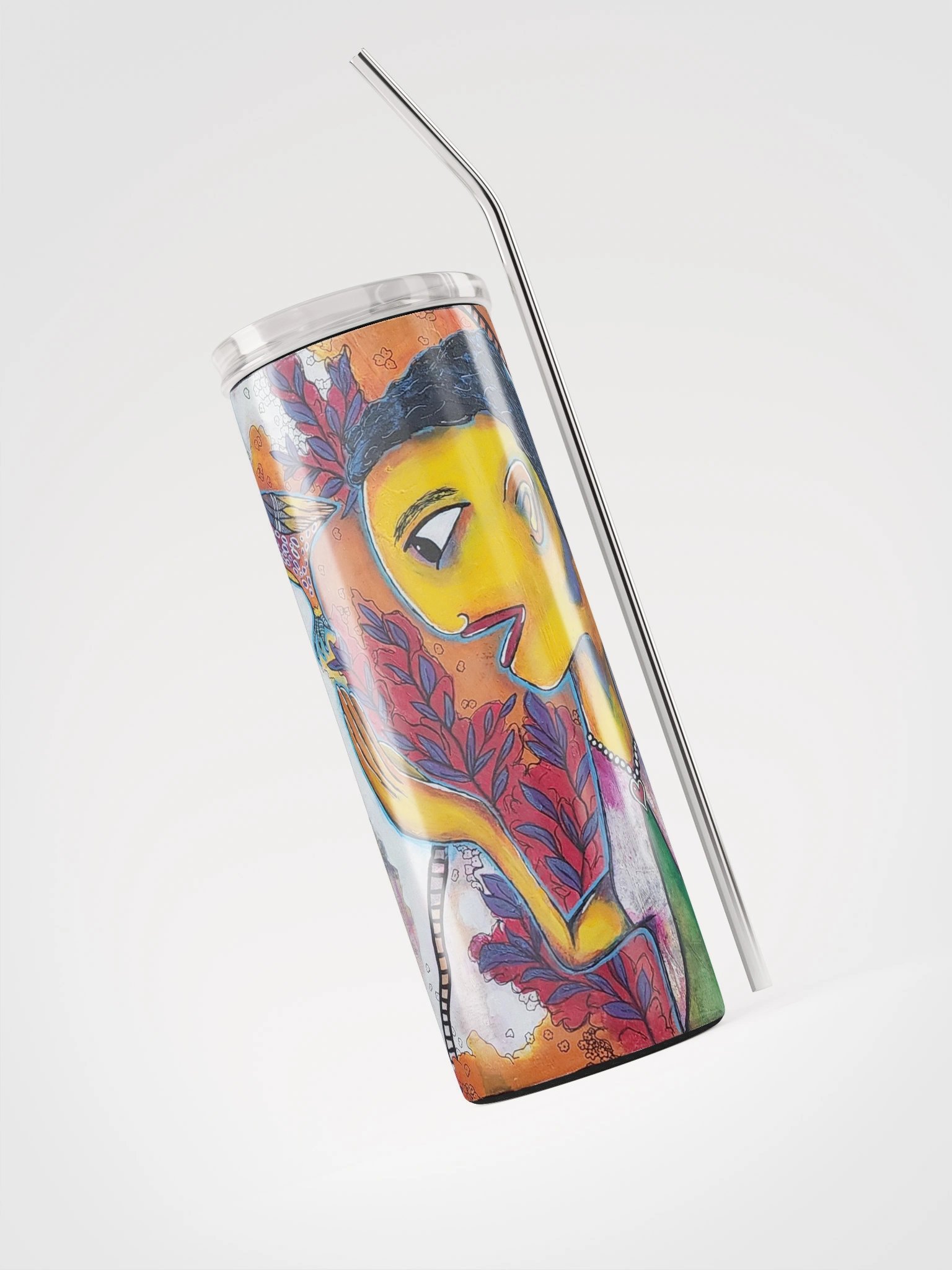 I Have Hope That Peace Will Fly Again- Art-Inspired Stainless Steel Tumbler with Straw product image (3)