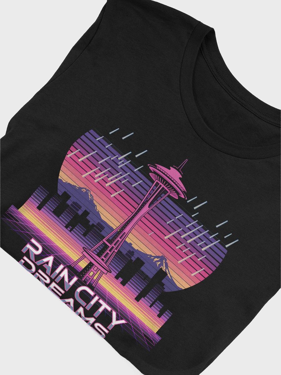 Rain City Dreams – Neon Seattle Vaporwave Tee product image (5)
