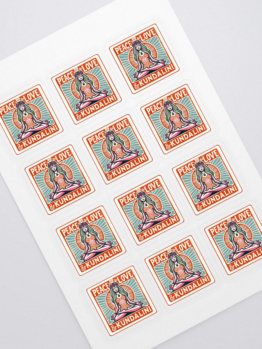 Peace, Love & Kundalini Kiss Cut Sticker Sheet product image (1)