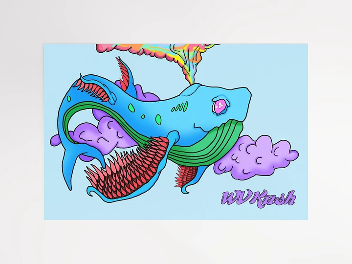 WVKush Flying Whale Matte Poster product image (1)