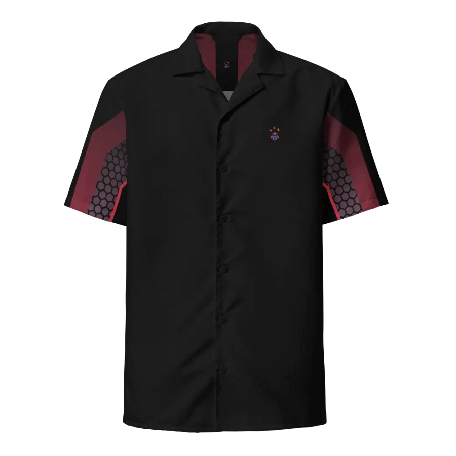 Black and Purple Blessed by God Button-up Shirt-V2 product image (1)