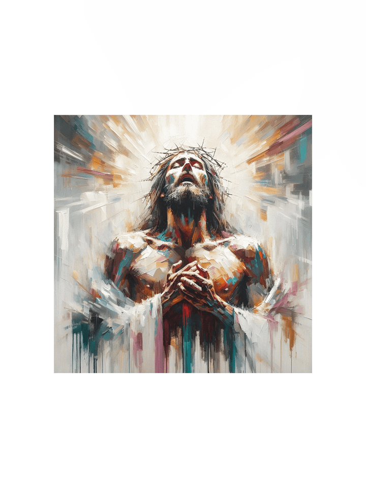 Radiant Jesus Christ Resurrection Wall Art | Modern Christ Art Canvas Print product image (1)
