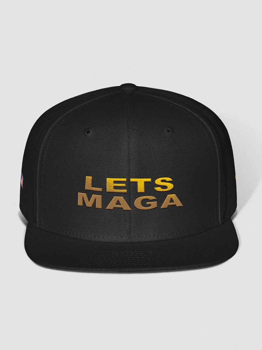 LETS MAGA Gold Textured Snapback Cap product image (9)