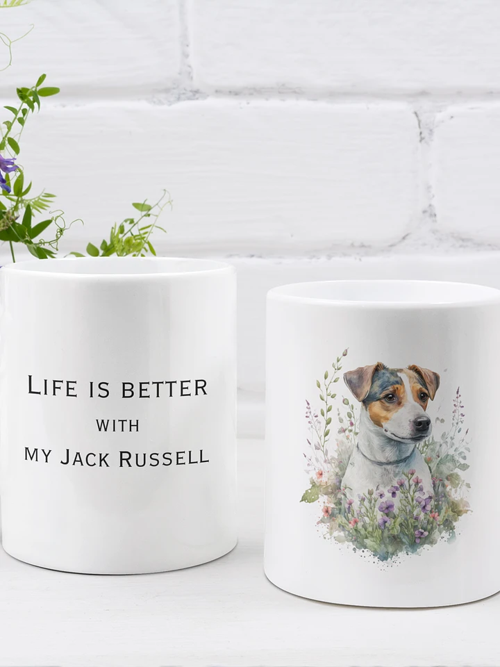 Life is better with my Jack Russell - ceramic dog coffee mug for a crazy Jack Russell lady product image (1)