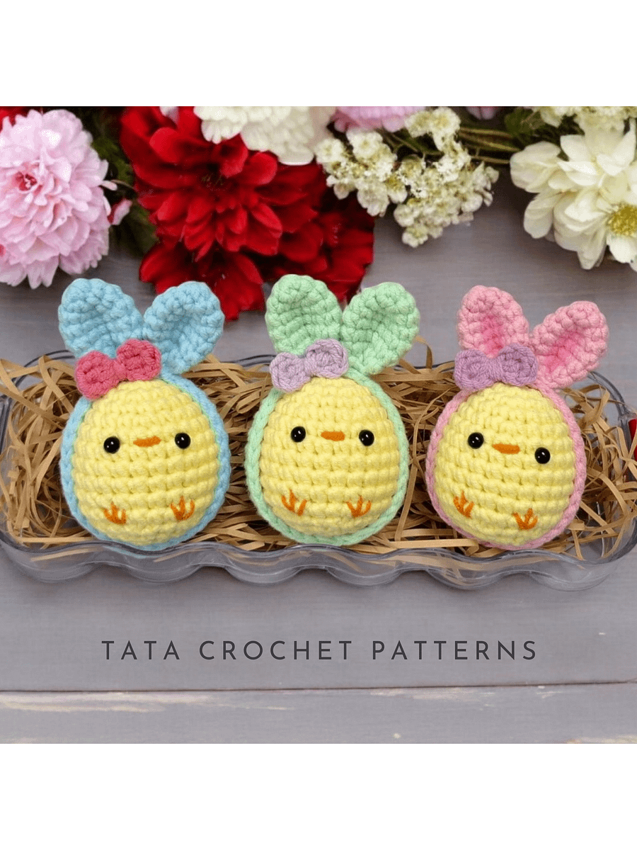 PDF Pattern - Crochet A Chick In Easter Egg & Bunny Ears product image (2)
