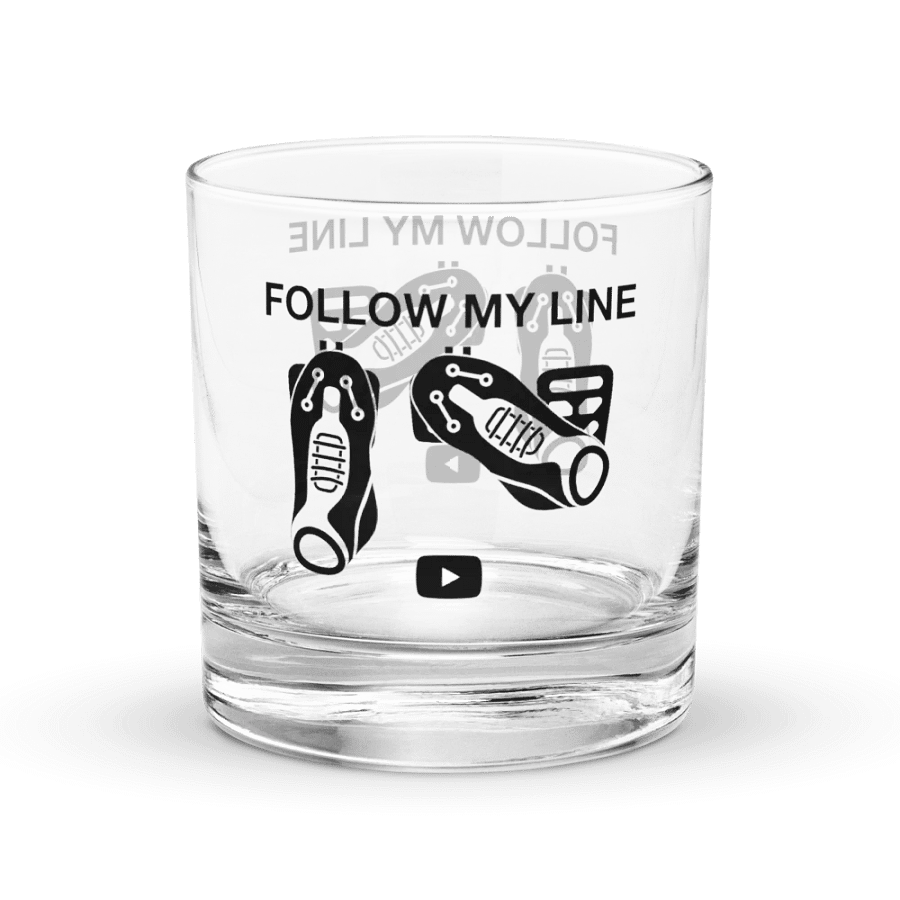 Follow My Line Logo Rocks Glass product image (2)