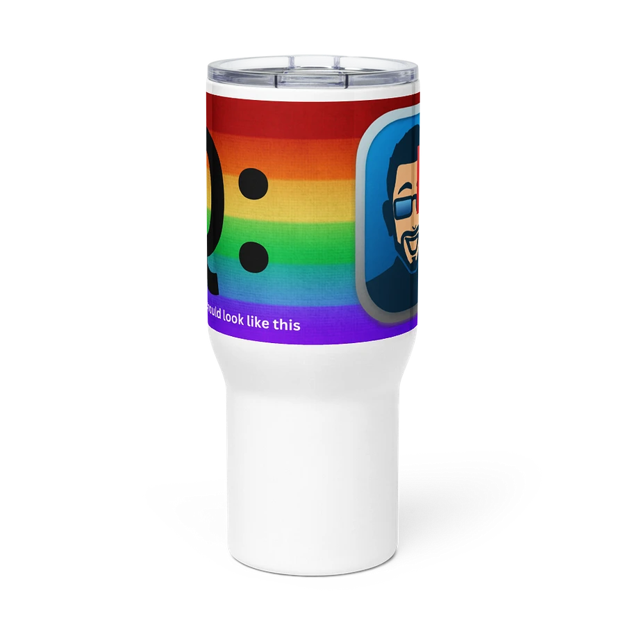 Mr. Moderator Rainbow Travel Mug (25oz) - Left-Handed Edition product image (2)