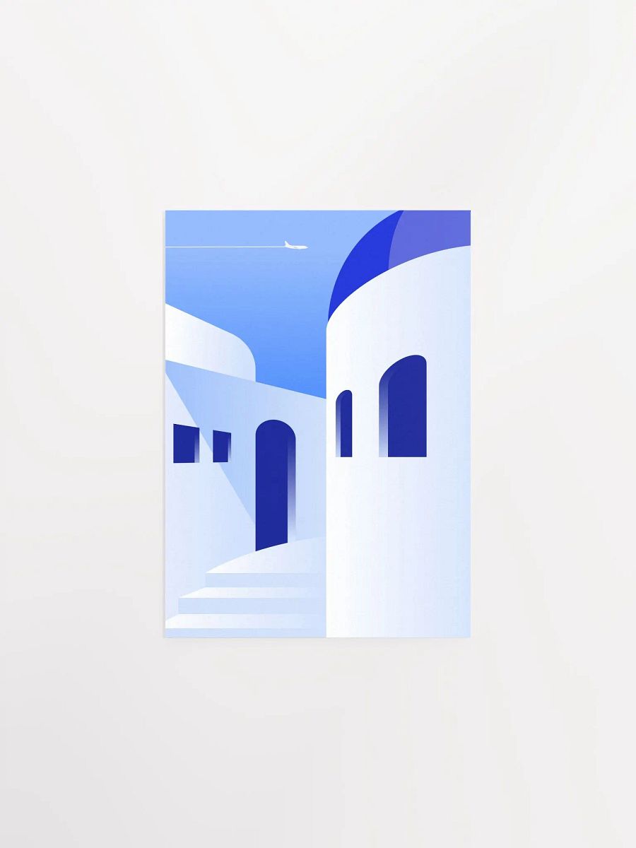 Boho travel art. Santorini, Greece poster — boho travel poster product image (6)