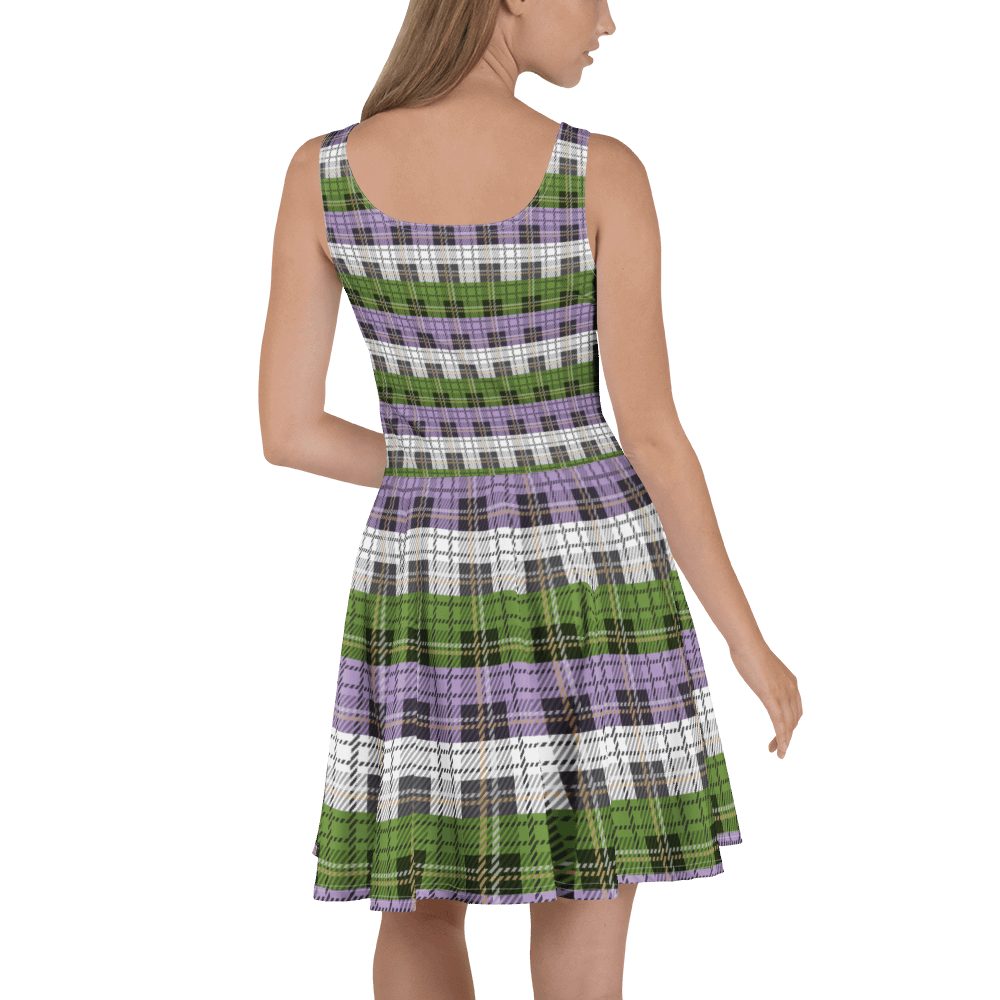 Genderqueer Pride Plaid Skater Dress product image (4)